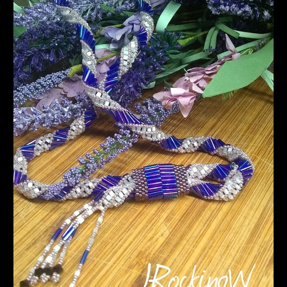 JRW Hand Made Adjustable Cowboy Purple Hat Band - Picture 10 of 10